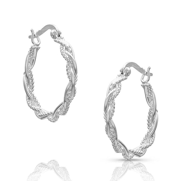 'Braided Rope' Hoop Earrings by Montana Silversmiths®