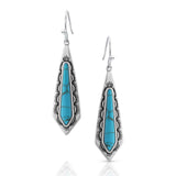 Southwest 'Turquoise Stream' Earrings by Montana Silversmiths®