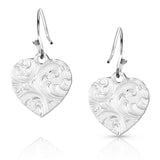 Chiseled Heart Earrings by Montana Silversmiths®