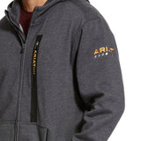 Charcoal Rebar™ 'Workman' Full Zip Men's Hoodie by Ariat®