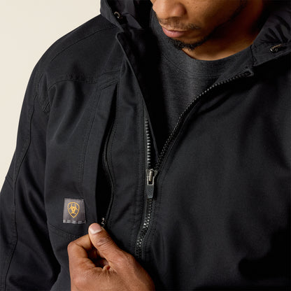 Rebar™ Black Washed DuraCanvas™ Insulated Men's Jacket by Ariat®