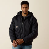 Rebar™ Black Washed DuraCanvas™ Insulated Men's Jacket by Ariat®