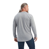 Grey Rebar™ 'Cotton Strong' Long Sleeve Men's T-Shirt by Ariat®