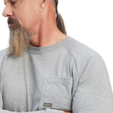 Grey Rebar™ 'Cotton Strong' Long Sleeve Men's T-Shirt by Ariat®