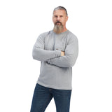 Grey Rebar™ 'Cotton Strong' Long Sleeve Men's T-Shirt by Ariat®