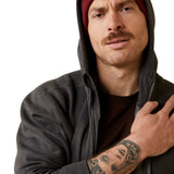 Charcoal Heather Rebar™ 'Born For This' Full Zip Men's Hoodie by Ariat®