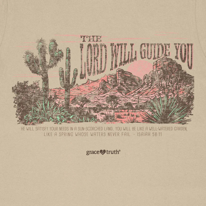 'The Lord Will Guide You - Desert' Women's T-Shirt by Grace & Truth®
