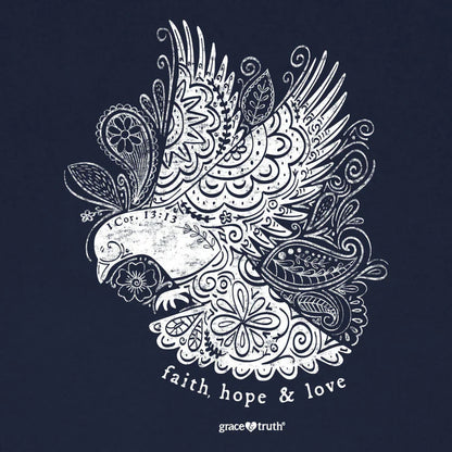 'Faith, Hope, Love' Women's T-Shirt by Grace & Truth®