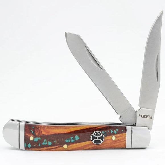 Brown & Turquoise 'Trapper' Pocket Knife by Hooey®