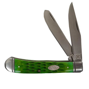 Green Jig Bone Large 'Trapper' Pocket Knife by Hooey®