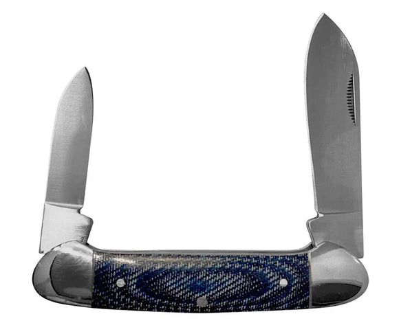 Blue Denim 'Micarta Canoe' Pocket Knife by Hooey®