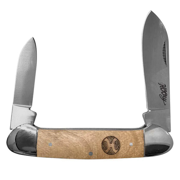 Natural Wood 'Canoe' Pocket Knife by Hooey®