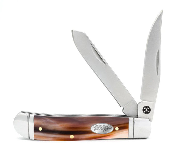 Ox Horn Large 'Trapper' Pocket Knife by Hooey®