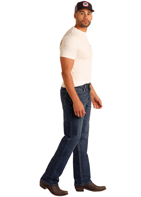 Hooey® Dark Double Barrel Stackable Boot Leg Men's Jean by Rock & Roll Denim®