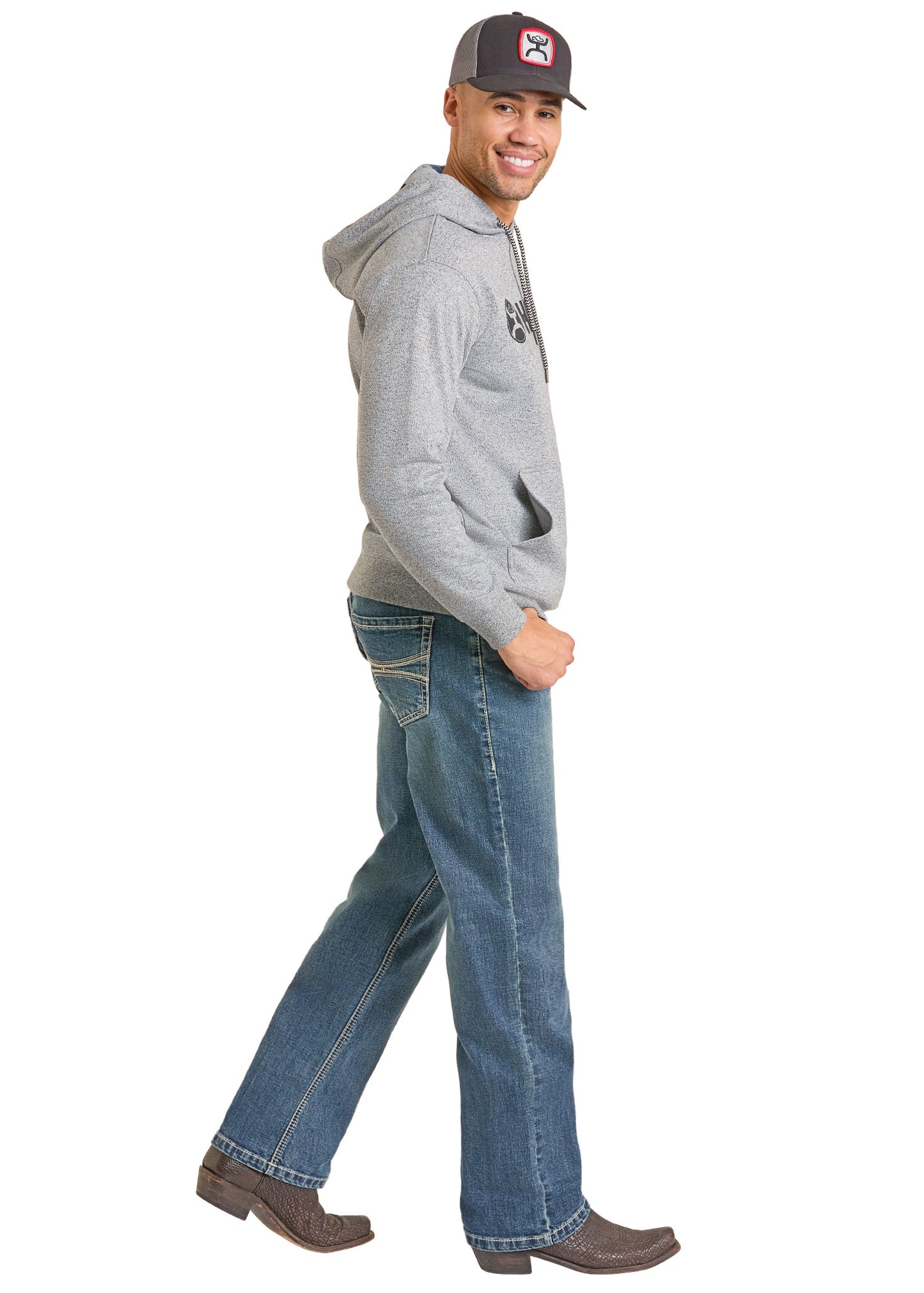 Hooey® Medium Vintage Double Barrel Stackable Boot Leg Men's Jean by Rock & Roll Denim®