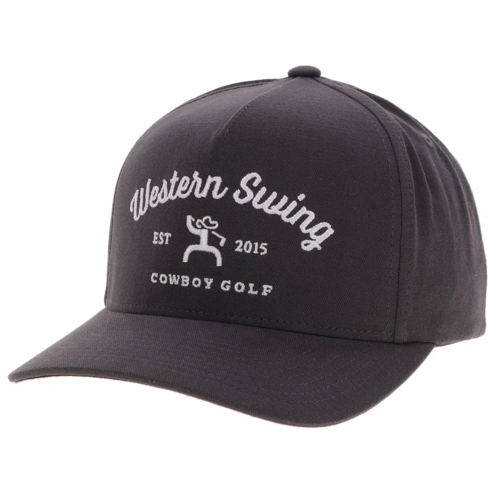 Black Hooey cap with 'Western Swing' and 'Cowboy Golf' text on a white background
