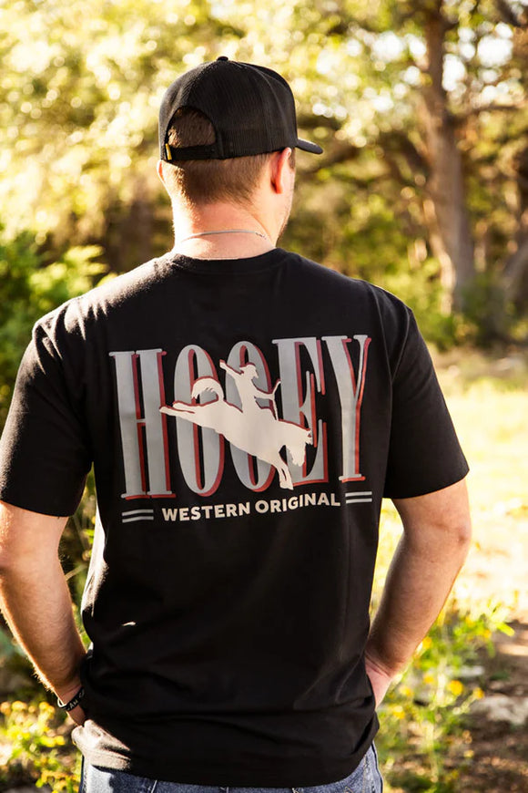Black 'Wild Ride' Men's T-Shirt by Hooey®
