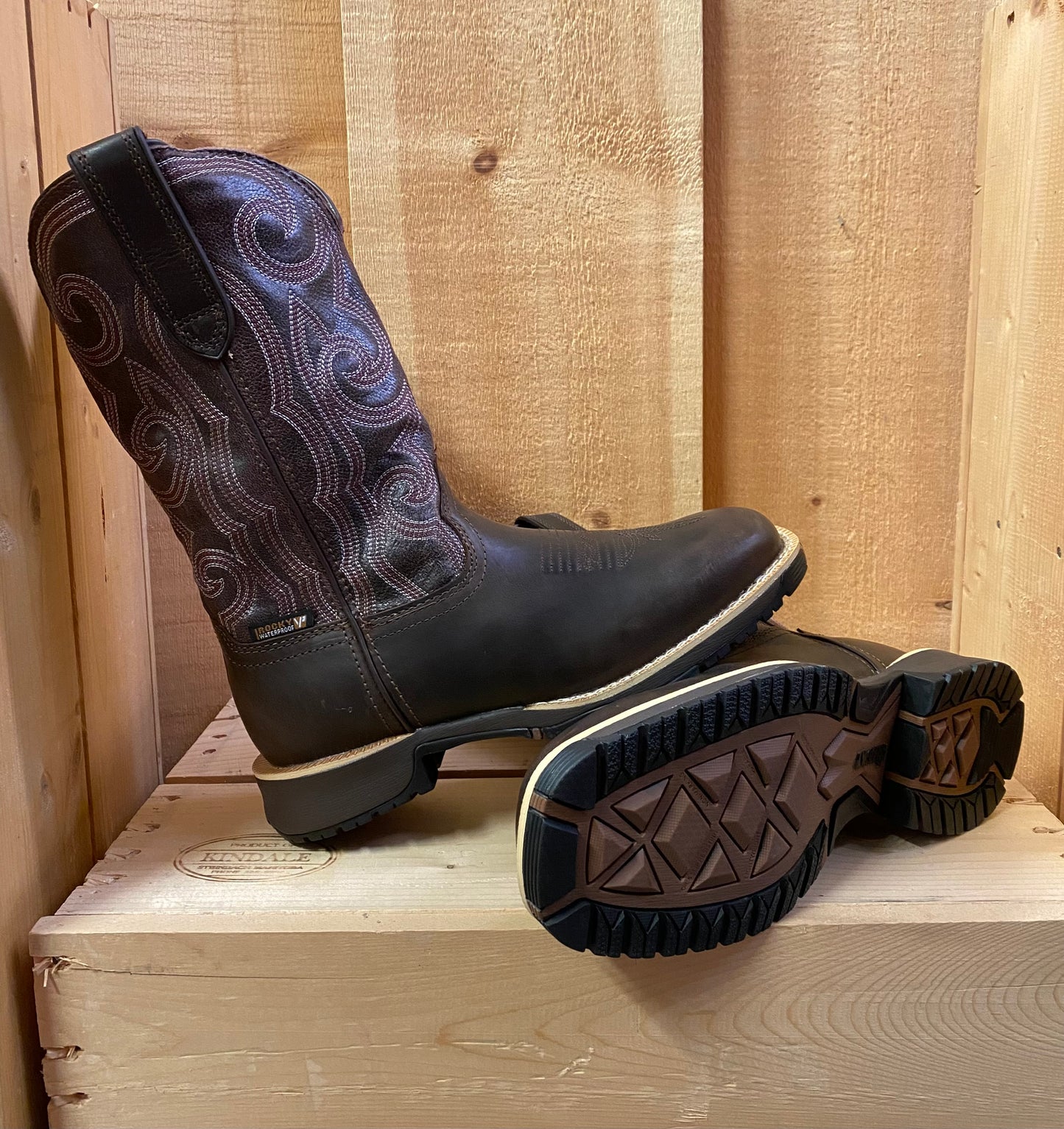 Rosemary® Raspberry & Brown Women's Boot by Rocky®
