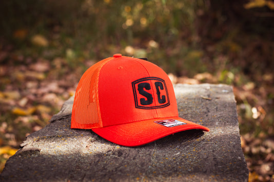 Blazing Orange Stone Creek Brand Cap