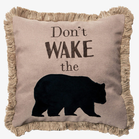 'Don't Wake the Bear' Throw Pillow by Carsten's Inc.®