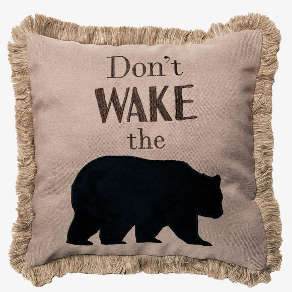 'Don't Wake the Bear' Throw Pillow by Carsten's Inc.®