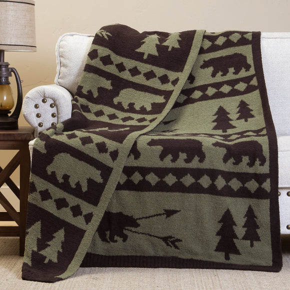'Mountain Pine' Stretchy Throw by Carsten's Inc.®