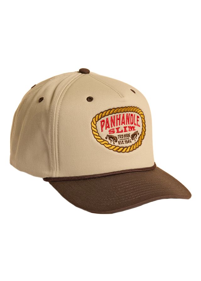 Cream and Brown Slim Rope Cap by Panhandle Slim®