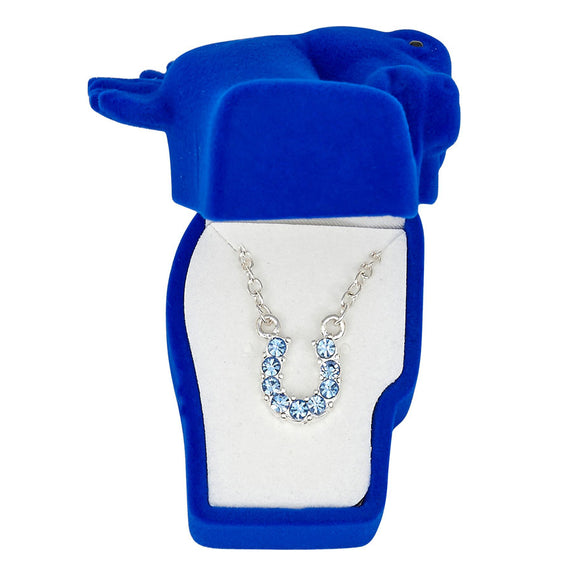 Horse Head Gift Box Horse Shoe Necklace by AWST