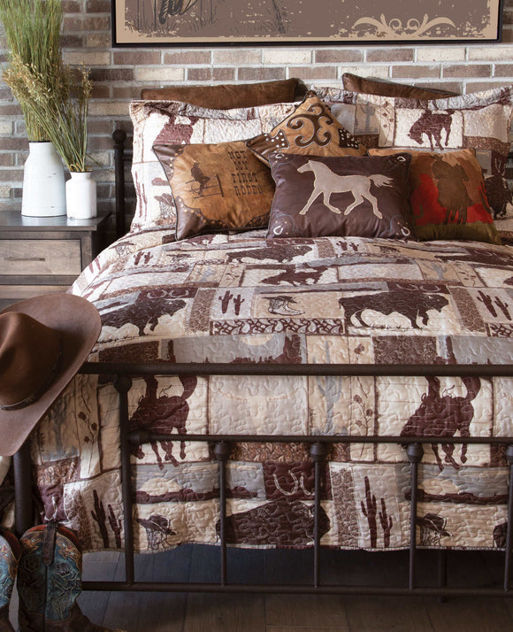 Vintage Cowboy Queen Quilt Set by Carstens Inc.®
