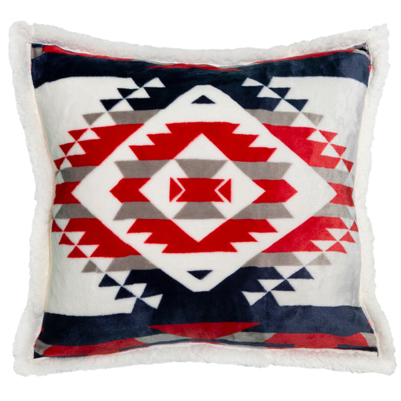 Wrangler® Red & Blue Southwest Throw Pillow by Carsten's Inc.®