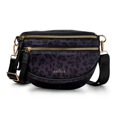 Leopard Print crossbody bag by Kedzie on a white background
