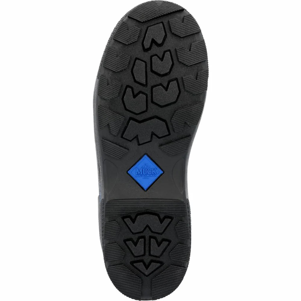 Rubber sole of a kids Muck Boot on a white background