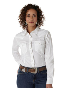 Solid White Women's Shirt by Wranlger®