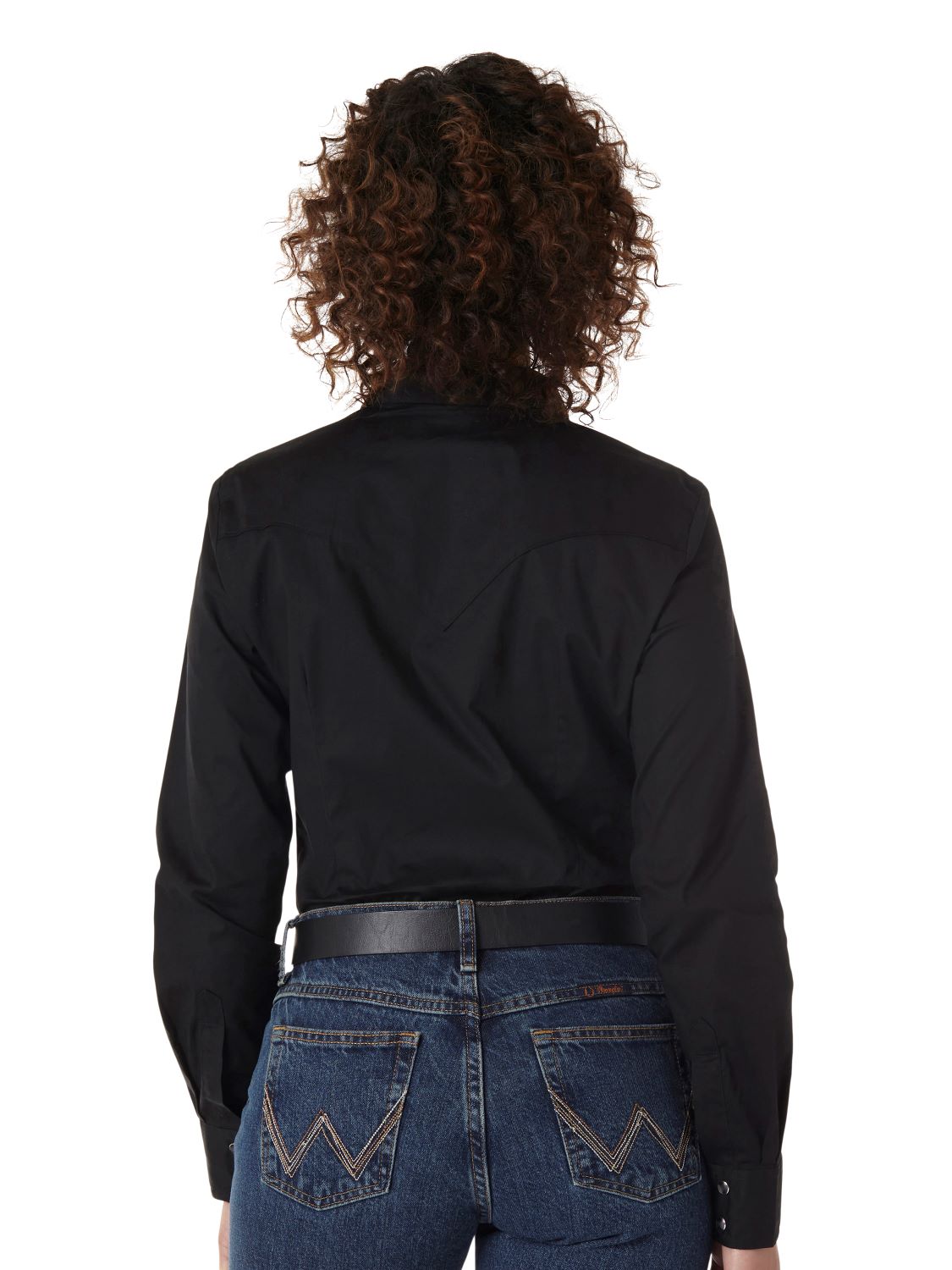 Solid Black Women's Shirt by Wranlger®