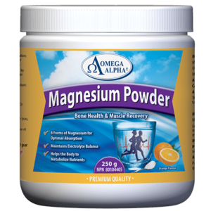 a container of magnesium powder by omega alpha