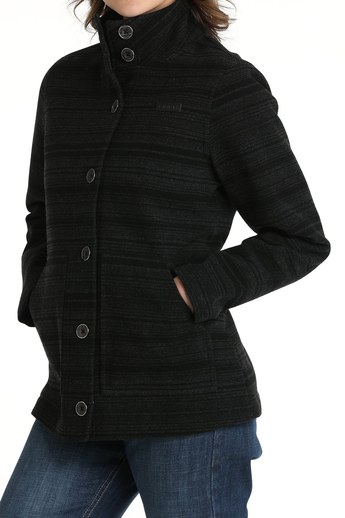 Black Wool Blend Women's Jacket by Cinch®