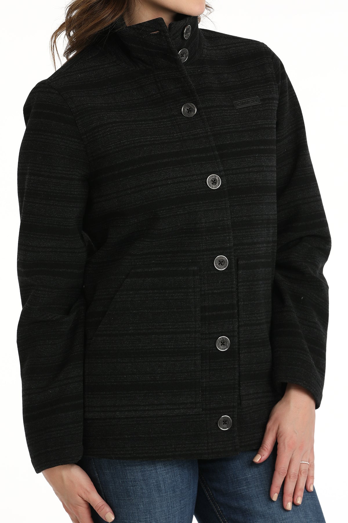 Black Wool Blend Women's Jacket by Cinch®