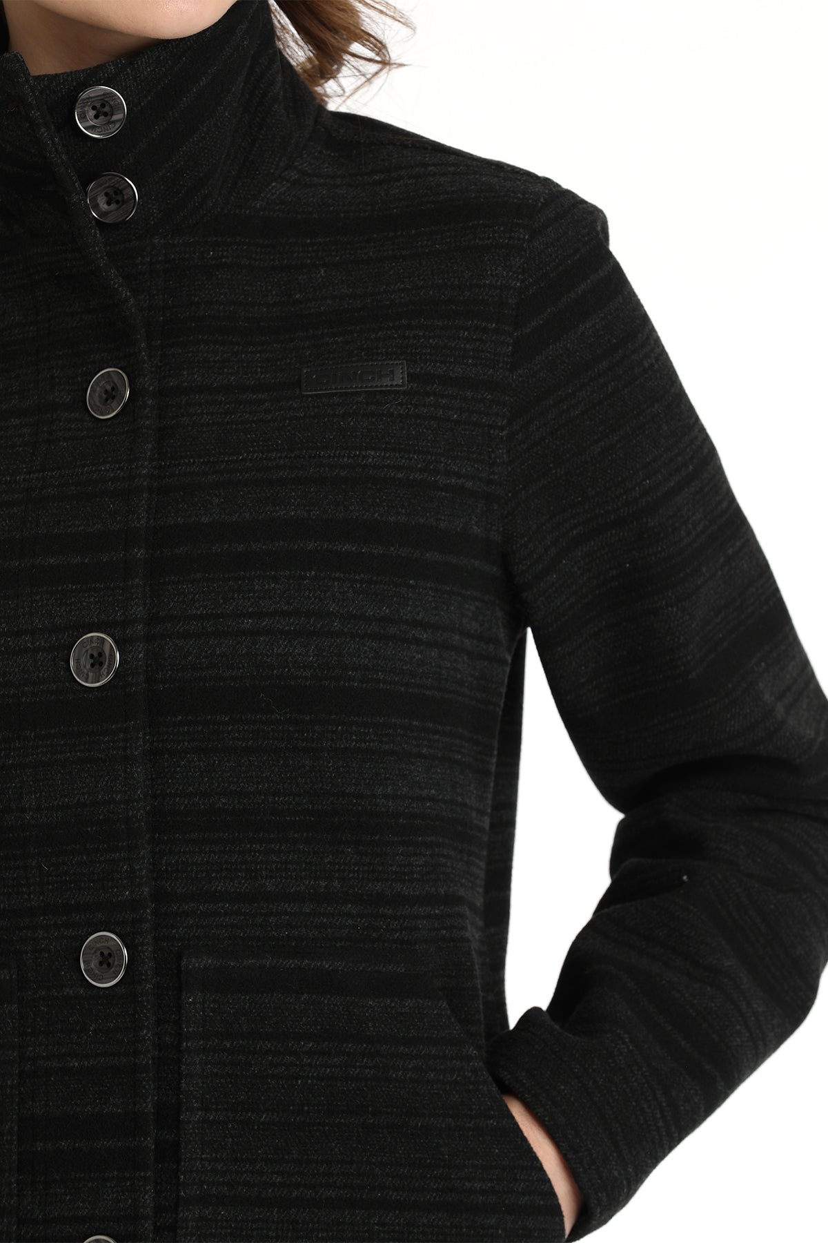 Black Wool Blend Women's Jacket by Cinch®