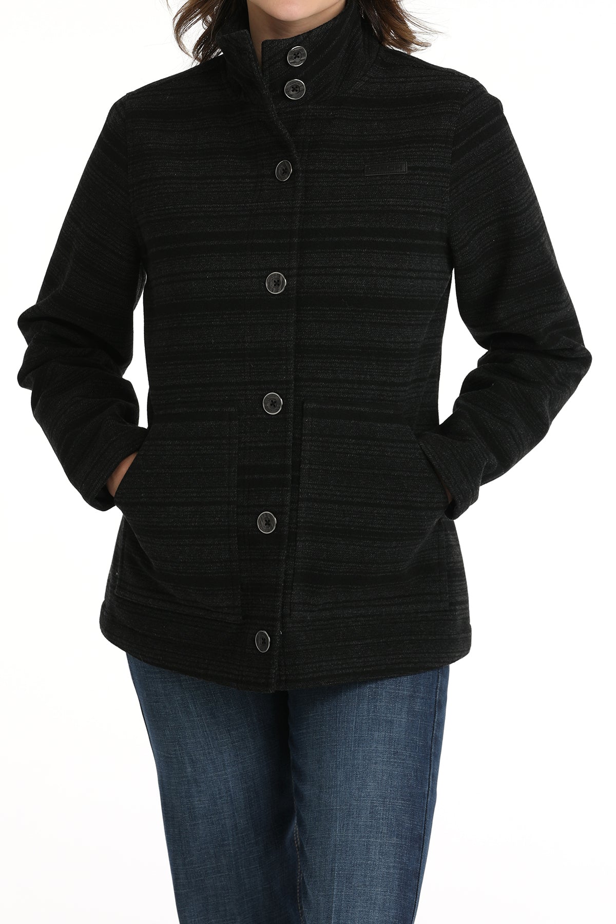 Black Wool Blend Women's Jacket by Cinch®