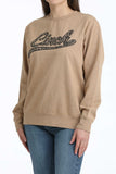 Heather Brown Crew Neck Women's Sweater by Cinch®