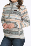 Grey & Peach Polar Fleece Women's Sweater by Cinch®