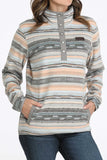 Grey & Peach Polar Fleece Women's Sweater by Cinch®