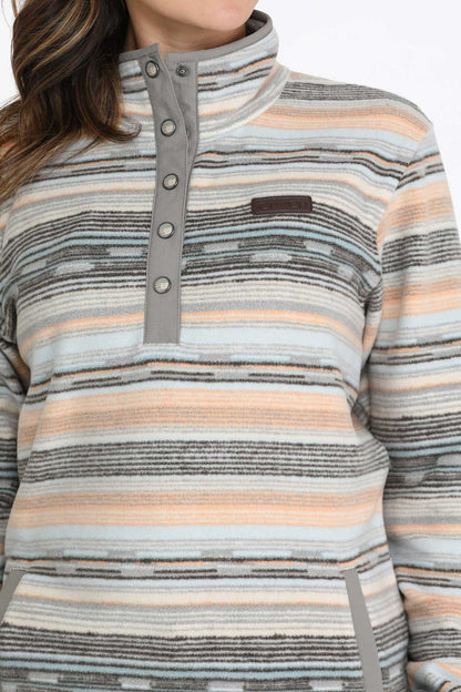 Grey & Peach Polar Fleece Women's Sweater by Cinch®