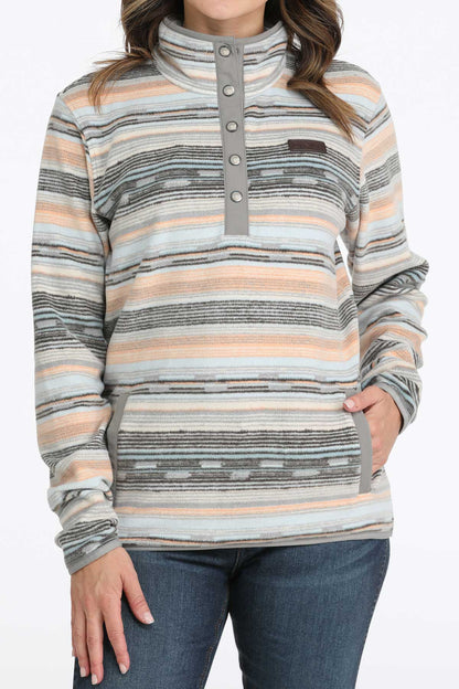 Grey & Peach Polar Fleece Women's Sweater by Cinch®