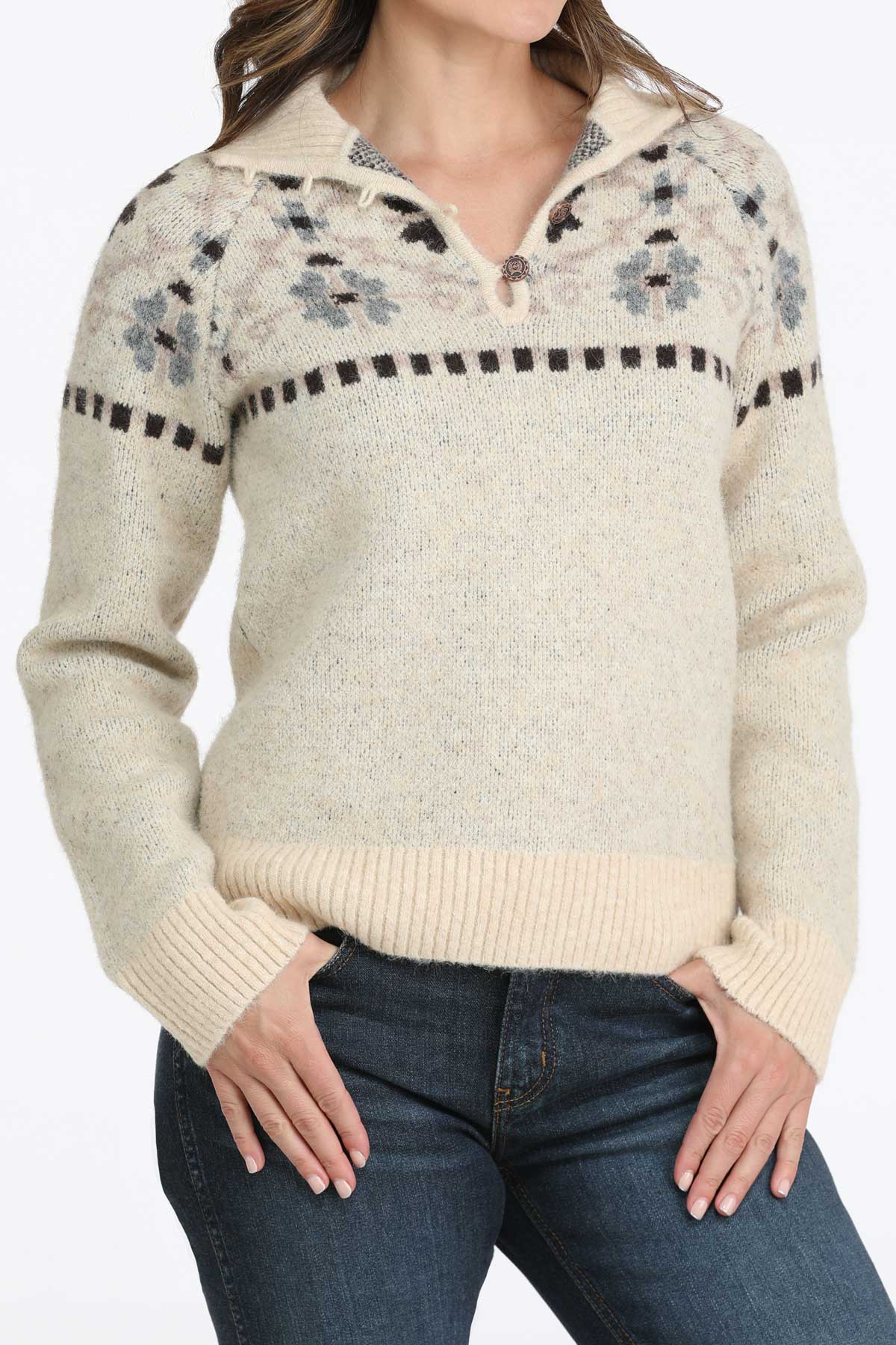 Cream Knit Women's Sweater by Cinch®