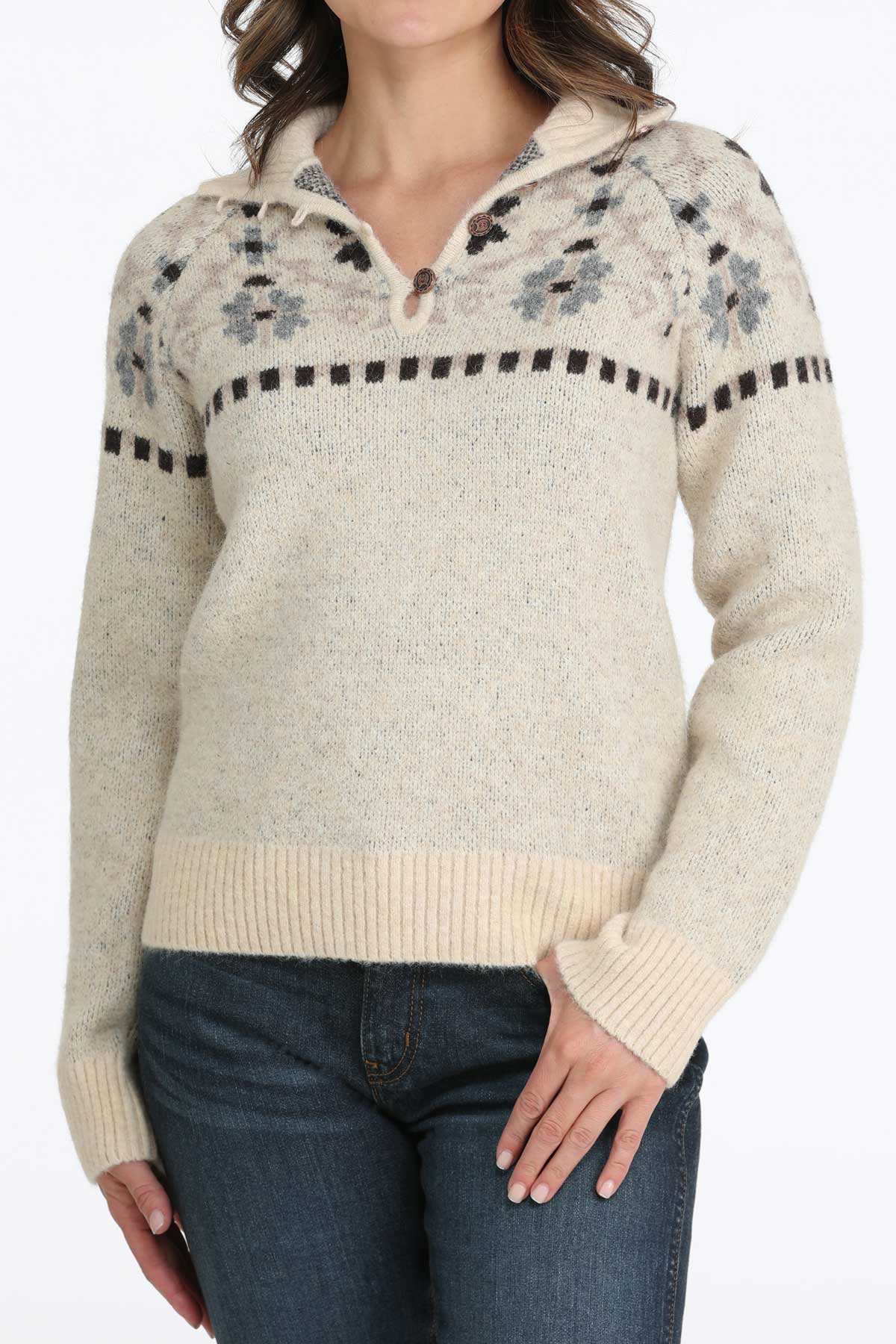 Cream Knit Women's Sweater by Cinch®