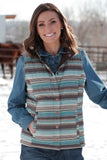 Teal Serape & Brown Reversible Women's Vest by Cinch®