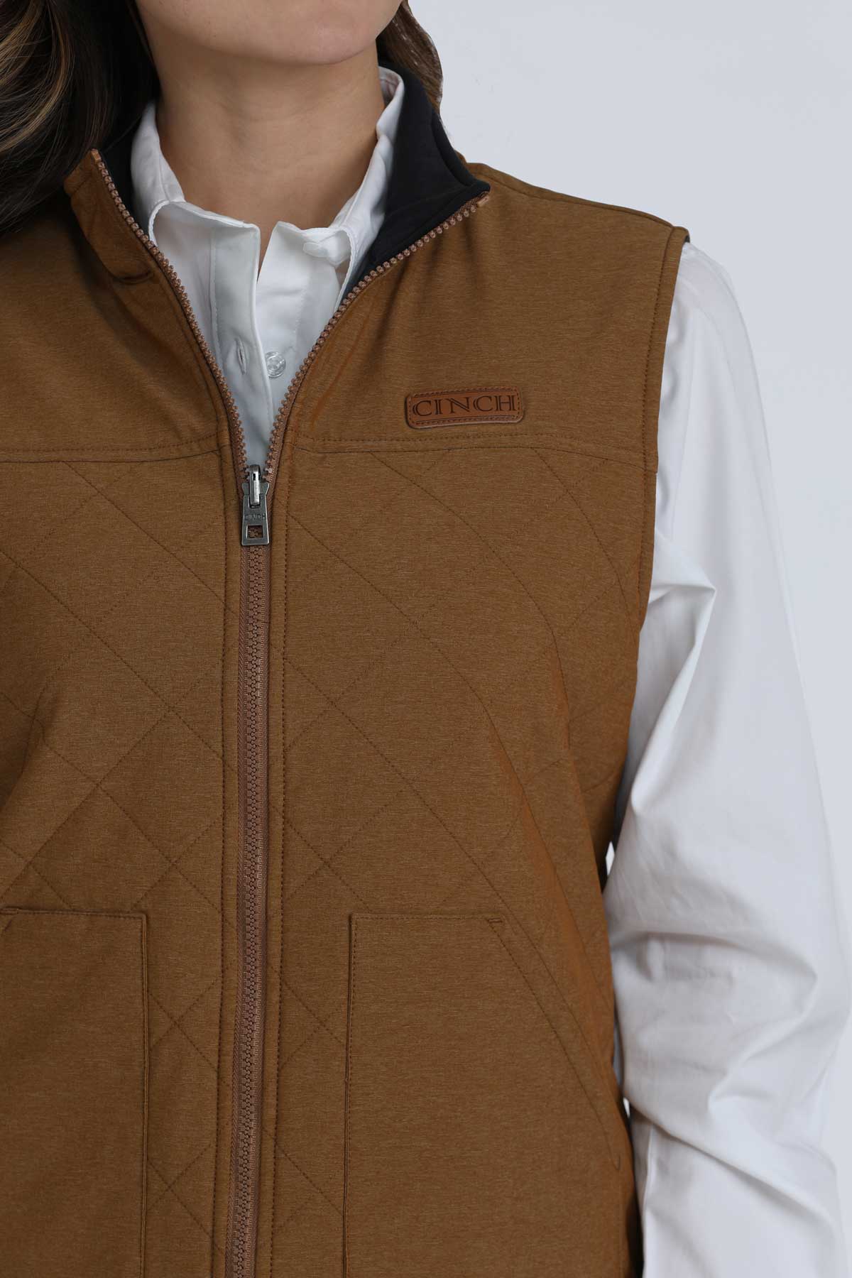 Reversible Heather Brown Women's Vest by Cinch®