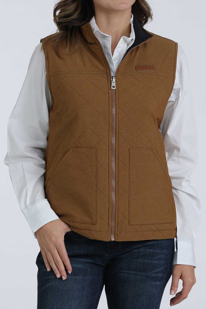 Reversible Heather Brown Women's Vest by Cinch®