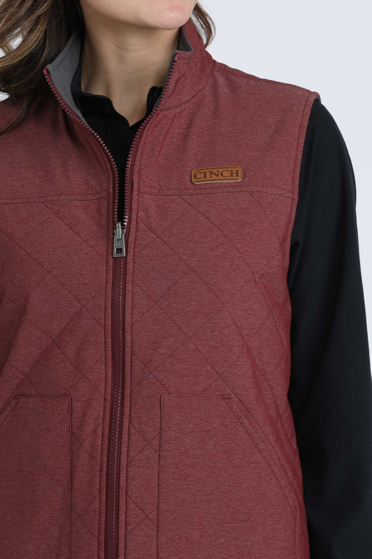 Reversible Heather Burgundy Women's Vest by Cinch®